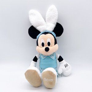 Disney Store EASTER Mickey Mouse Plush Spring Bunny Rabbit Ears Blue 14” 2018